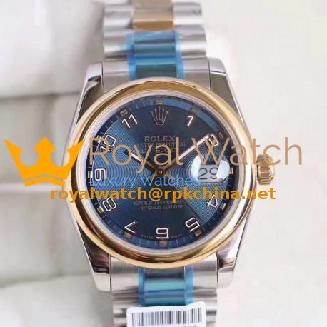 Replica Rolex Datejust 36 116203 36MM N Stainless Steel & Yellow Gold Blue Dial Swiss 2836-2