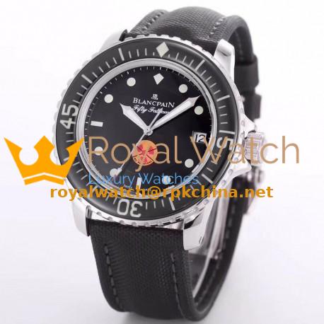Replica Blancpain Fifty Fathoms Tribute Limited Edition 5015B-1130-52 ZF Stainless Steel Black Dial Swiss 2836-2
