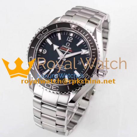 Replica Omega Seamaster Planet Ocean 600M 45.5MM 232.30.46.21.01.001 OM Stainless Steel Black Dial Swiss 8500
