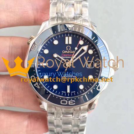 Replica Omega Seamaster Diver 300M 212.30.41.20.03.001 JH Stainless Steel Blue Dial Swiss 2824-2