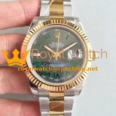 Replica Rolex Datejust II 116333 41MM EW Stainless Steel & Yellow Gold Anthracite Dial Swiss 3136