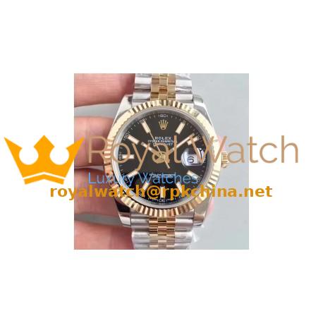 Replica Rolex Datejust II 116333 41MM EW Stainless Steel & Yellow Gold Black Dial Swiss 3136