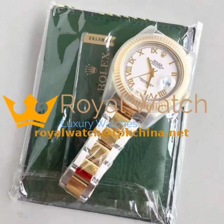 Replica Rolex Datejust II 116333 41MM EW Stainless Steel & Yellow Gold White Dial Swiss 3136
