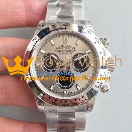 Replica Rolex Daytona Cosmograph 116509 JH Stainless Steel Silver Dial Swiss 4130 Run 6@SEC