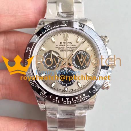 Replica Rolex Daytona Cosmograph 116500LN JH Stainless Steel Silver Dial Swiss 4130 Run 6@SEC