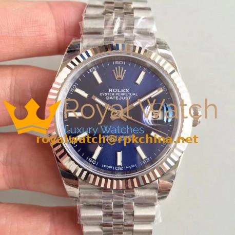 Replica Rolex Datejust II 126334 41MM EW Stainless Steel Blue Dial Swiss 3235