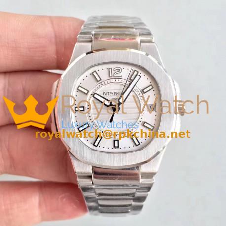 Replica Patek Philippe Nautilus Ladies 7011/1G-001 JJ Stainless Steel Silver Dial Swiss Quartz E23-250 S C