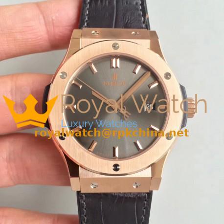 Replica Hublot Classic Fusion Grey King Gold 511.OX.7081.LR JJ Rose Gold Grey Dial Swiss HUB1112