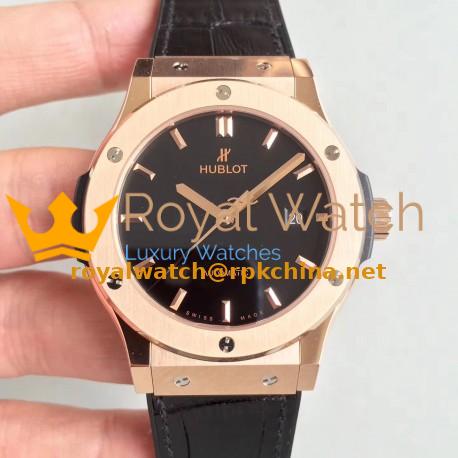 Replica Hublot Classic Fusion King Gold 511.OX.1181.LR JJ Rose Gold Black Dial Swiss HUB1112