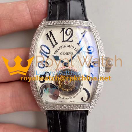 Replica Franck Muller Cintree Curvex Imperial Tourbillon 8880 T ABF Stainless Steel & Diamonds White Dial Swiss Tourbillon