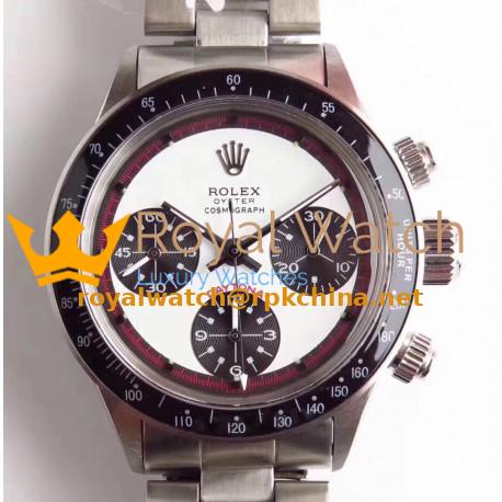 Replica Rolex Daytona Cosmograph Paul Newman 6241 N Stainless Steel White Dial Valjoux 72