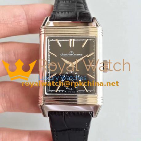 Replica Jaeger-LeCoultre Grande Reverso 986 N Stainless Steel Black Dial Swiss JLC 986