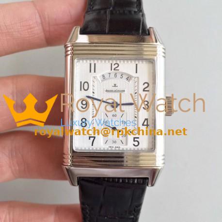 Replica Jaeger-LeCoultre Grande Reverso 986 Duodate Q3748421 N Stainless Steel Silver Dial Swiss JLC 986