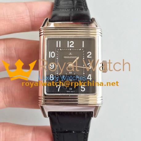Replica Jaeger-LeCoultre Grande Reverso 986 N Stainless Steel Black Dial Swiss JLC 986