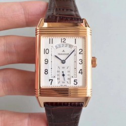 Grande Reverso 986 Duodate Q3742420 Noob Factory RG Silver Dial Swiss JLC 986