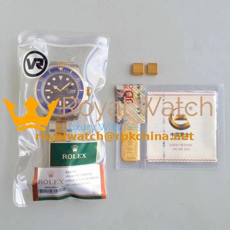 Replica Rolex Submariner Date 116613LB VR 18K Yellow Gold Wrapped & Stainless Steel Blue Dial Swiss 2836-2