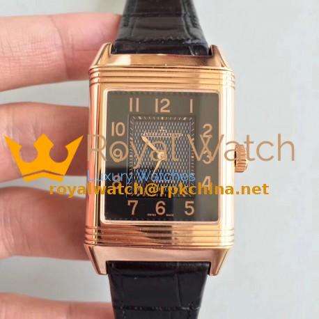 Replica Jaeger-LeCoultre Grande Reverso 986 N Rose Gold Black Dial Swiss JLC 986