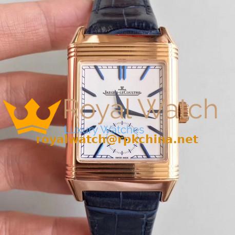 Replica Jaeger-LeCoultre Grande Reverso 986 N Rose Gold White Dial Swiss JLC 986