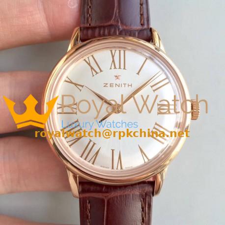 Replica Zenith Elite 6150 150TH Anniversary 18.2270.6150/01.C498 ND Rose Gold Silver Dial Swiss Elite 6150