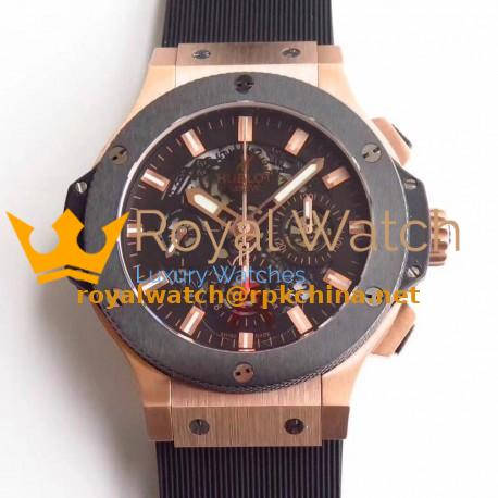 Replica Hublot Big Bang Aero Bang Gold 311.PX.1180.GR HB Rose Gold Black Skeleton Dial Swiss HUB4100