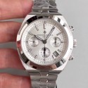 Replica Vacheron Constantin Overseas Chronograph 5500V/110A-B075 JF Stainless Steel Silver Dial Swiss 7750