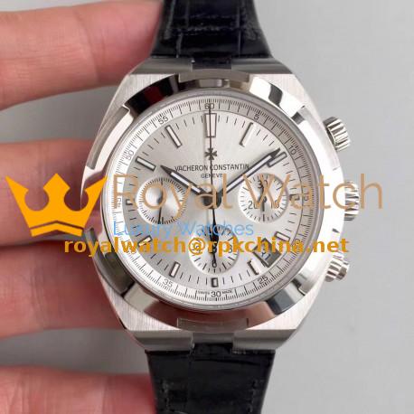 Replica Vacheron Constantin Overseas Chronograph 5500V/110A-B075 JF Stainless Steel Silver Dial Swiss 7750