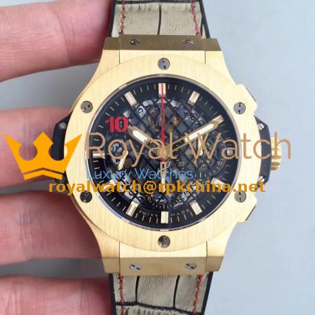 Replica Hublot Big Bang Aero Bang Gold 311.PX.1180.GR HB Yellow Gold Black Skeleton Dial Swiss HUB4100