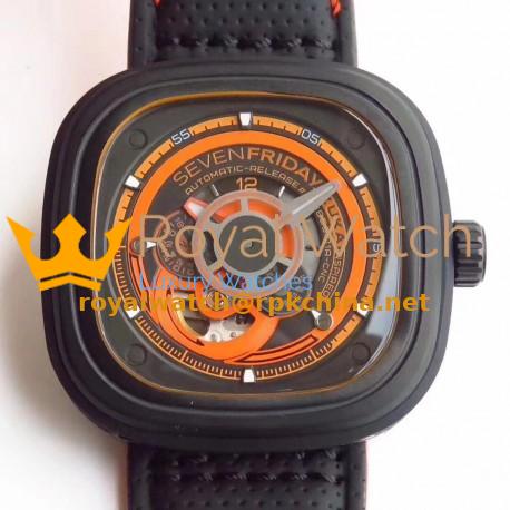 Replica SevenFriday P3/07 Kuka III N PVD Orange Dial Miyota 82S7