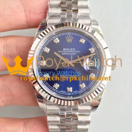 Replica Rolex Datejust II 126334 41MM 2018 EW Stainless Steel Blue Dial Swiss 3235