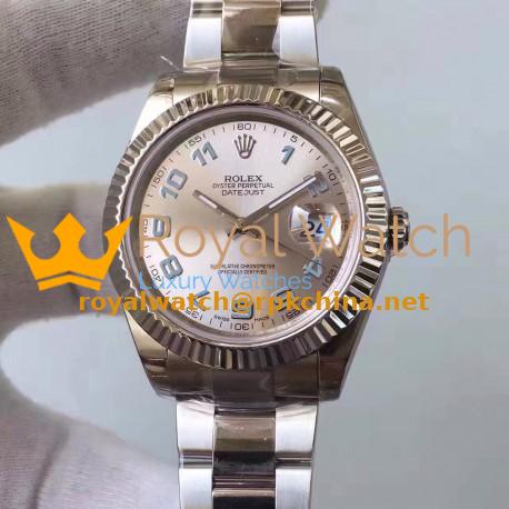 Replica Rolex Datejust II 116334 2018 41MM EW Stainless Steel Rhodium Dial Swiss 3136