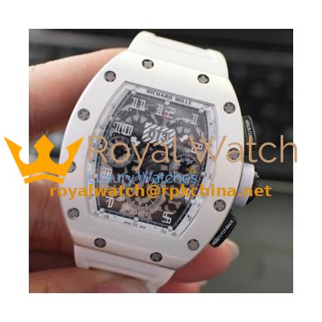 Replica Richard Mille RM011-FM Felipe Massa Chronograph White PVD White Dial Swiss 7750