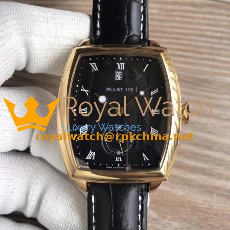 Replica Breguet Heritage Big Date 5480BA/12/996 N Yellow Gold Black Dial Swiss 2824-2