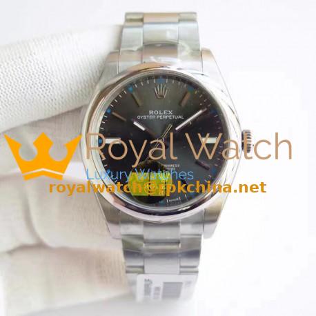 Replica Rolex Oyster Perpetual 34 114300 2018 UB Stainless Steel Anthracite Dial Swiss 2836-2