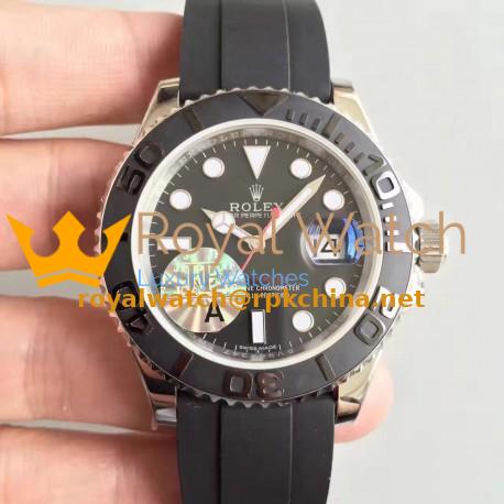 Replica Rolex Yacht-Master 40 116655 2018 JF Stainless Steel Black Dial Swiss 3135