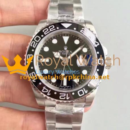 Replica Rolex GMT-Master II 116710LN V7 Stainless Steel Black Dial Swiss 2836-2