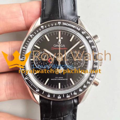 Replica Omega Speedmaster Moonwatch Moonphase Chronograph 304.33.44.52.01.001 BF Stainless Steel Black Dial Swiss 9300