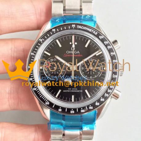 Replica Omega Speedmaster Moonwatch Moonphase Chronograph 304.30.44.52.01.001 BF Stainless Steel Black Dial Swiss 9300