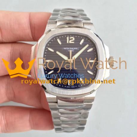 Replica Patek Philippe Nautilus Ladies 7118/1A-001 PF Stainless Steel Blue Dial Swiss 324 S C