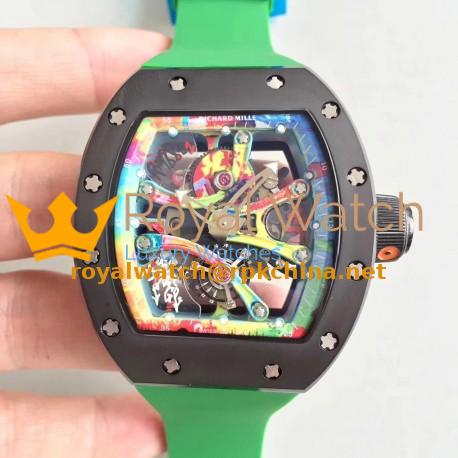 Replica Richard Mille RM068-01 Tourbillon Kongo KV Ceramic Multicolored Skeleton Dial M8215