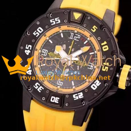 Replica Richard Mille RM028 PVD Yellow Dial Swiss 7751