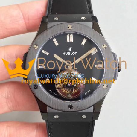 Replica Hublot Classic Fusion Tourbillon Night Out 505.CS.1270.VR TF PVD Black Dial Swiss HUB6011
