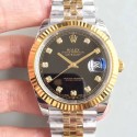 Replica Rolex Datejust II 116333 41MM EW Stainless Steel & Yellow Gold Black Dial Swiss 3235