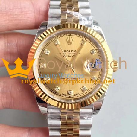 Replica Rolex Datejust II 116333 41MM EW Stainless Steel & Yellow Gold Champagne Dial Swiss 3235