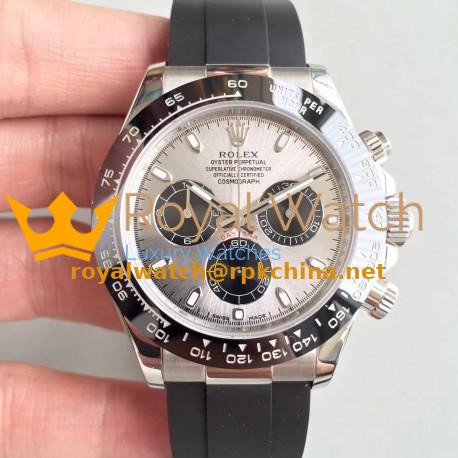 Replica Rolex Daytona Cosmograph 116519LN AR Stainless Steel 904L Silver Dial Swiss 4130 Run 6@SEC