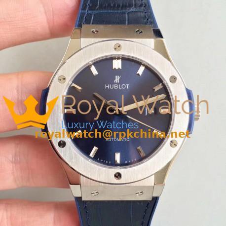 Replica Hublot Classic Fusion Titanium Blue 511.NX.7170.LR SR Titanium Blue Dial Swiss HUB1112