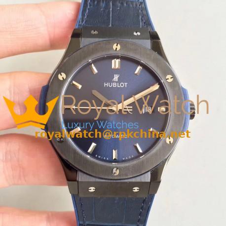 Replica Hublot Classic Fusion Ceramic Blue 511.CM.7170.LR SR Ceramic Blue Dial Swiss HUB1112