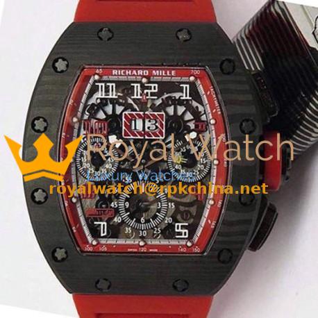 Replica Richard Mille RM011-FM Felipe Massa Chronograph Forged Carbon Red Dial Swiss 7750