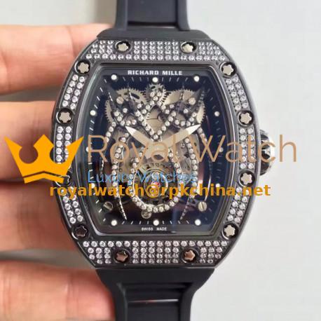 Replica Richard Mille 19-01 SF PVD & Diamond Diamond Spyder Dial M6T51