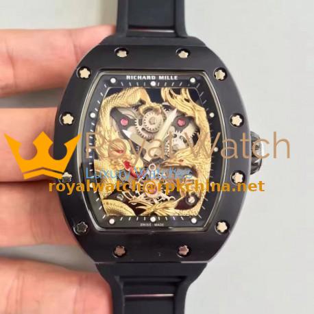 Replica Richard Mille RM57-01 Jackie Chan PVD Yellow Gold Dial Dial M9015