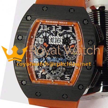 Replica Richard Mille RM011-FM Felipe Massa Chronograph Forged Carbon Orange Dial Swiss 7750
